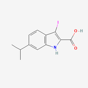 molecular formula C12H12INO2 B586054 3-Iodo-6-(1-methylethyl)-1H-indole-2-carboxylic Acid CAS No. 1263213-93-9