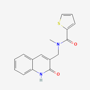 molecular formula C16H14N2O2S B5860553 N-[(2-hydroxy-3-quinolinyl)methyl]-N-methyl-2-thiophenecarboxamide 