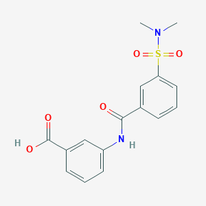 molecular formula C16H16N2O5S B5860563 3-({3-[(dimethylamino)sulfonyl]benzoyl}amino)benzoic acid 