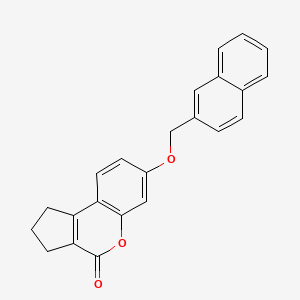 molecular formula C23H18O3 B5860565 7-(2-naphthylmethoxy)-2,3-dihydrocyclopenta[c]chromen-4(1H)-one 