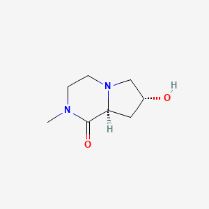 molecular formula C8H14N2O2 B586057 (7R,8aS)-7-Hydroxy-2-methylhexahydropyrrolo[1,2-a]pyrazin-1(2H)-one CAS No. 158393-19-2