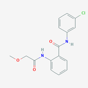 molecular formula C16H15ClN2O3 B5860577 N-(3-chlorophenyl)-2-[(methoxyacetyl)amino]benzamide 