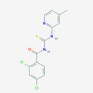 2,4-dichloro-N-{[(4-methyl-2-pyridinyl)amino]carbonothioyl}benzamide