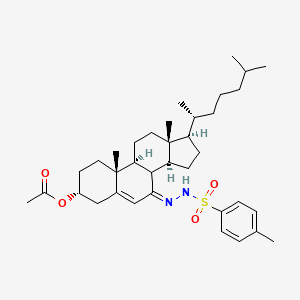 molecular formula C36H54N2O4S B586058 (3alpha,7E,8xi)-7-[2-(4-Methylbenzene-1-sulfonyl)hydrazinylidene]cholest-5-en-3-yl acetate CAS No. 54201-67-1