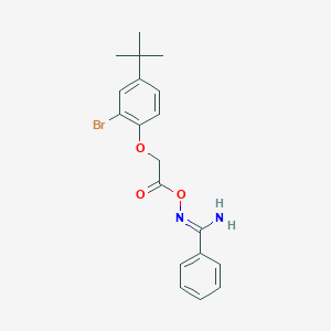 N'-{[2-(2-bromo-4-tert-butylphenoxy)acetyl]oxy}benzenecarboximidamide