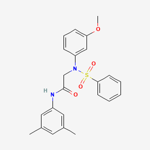 molecular formula C23H24N2O4S B5860607 N~1~-(3,5-dimethylphenyl)-N~2~-(3-methoxyphenyl)-N~2~-(phenylsulfonyl)glycinamide CAS No. 6214-82-0