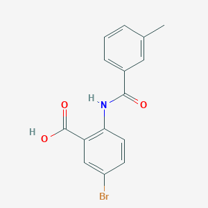 molecular formula C15H12BrNO3 B5860615 5-bromo-2-[(3-methylbenzoyl)amino]benzoic acid 