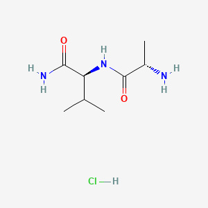 molecular formula C8H18ClN3O2 B586063 H-Ala-Val-NH2 HCl CAS No. 151266-67-0