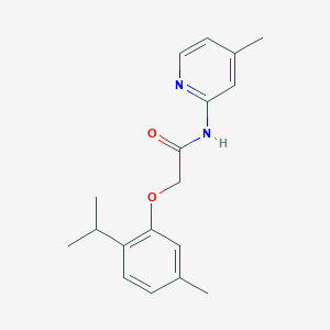 molecular formula C18H22N2O2 B5860637 2-(2-isopropyl-5-methylphenoxy)-N-(4-methyl-2-pyridinyl)acetamide 