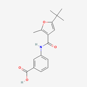molecular formula C17H19NO4 B5860645 3-[(5-tert-butyl-2-methyl-3-furoyl)amino]benzoic acid 
