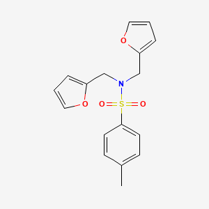 molecular formula C17H17NO4S B5860651 N,N-bis(2-furylmethyl)-4-methylbenzenesulfonamide 