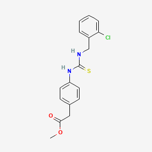molecular formula C17H17ClN2O2S B5860737 methyl [4-({[(2-chlorobenzyl)amino]carbonothioyl}amino)phenyl]acetate 