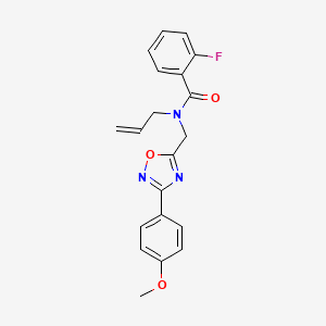 molecular formula C20H18FN3O3 B5860741 N-allyl-2-fluoro-N-{[3-(4-methoxyphenyl)-1,2,4-oxadiazol-5-yl]methyl}benzamide 