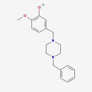 molecular formula C19H24N2O2 B5860745 5-[(4-benzyl-1-piperazinyl)methyl]-2-methoxyphenol 