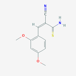 molecular formula C12H12N2O2S B5860749 2-cyano-3-(2,4-dimethoxyphenyl)-2-propenethioamide 