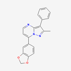 molecular formula C20H15N3O2 B5860751 7-(1,3-benzodioxol-5-yl)-2-methyl-3-phenylpyrazolo[1,5-a]pyrimidine 