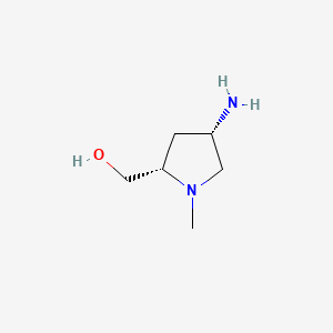 molecular formula C6H14N2O B586079 ((2S,4S)-4-Amino-1-methylpyrrolidin-2-yl)methanol CAS No. 142228-34-0