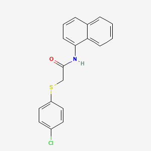 molecular formula C18H14ClNOS B5860793 2-[(4-chlorophenyl)thio]-N-1-naphthylacetamide 