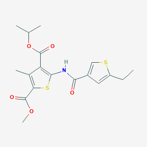 molecular formula C18H21NO5S2 B5860801 4-isopropyl 2-methyl 5-{[(5-ethyl-3-thienyl)carbonyl]amino}-3-methyl-2,4-thiophenedicarboxylate 