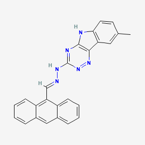 9-anthracenecarbaldehyde (8-methyl-5H-[1,2,4]triazino[5,6-b]indol-3-yl)hydrazone