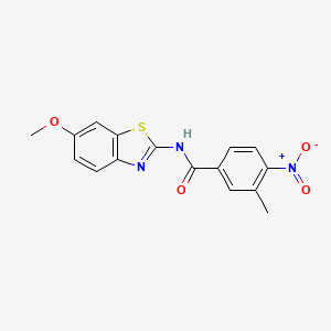 N-(6-methoxy-1,3-benzothiazol-2-yl)-3-methyl-4-nitrobenzamide