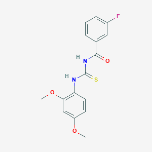 N-{[(2,4-dimethoxyphenyl)amino]carbonothioyl}-3-fluorobenzamide