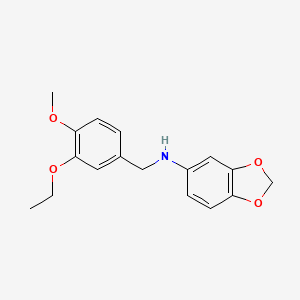 molecular formula C17H19NO4 B5860841 1,3-benzodioxol-5-yl(3-ethoxy-4-methoxybenzyl)amine 