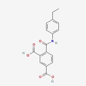 molecular formula C17H15NO5 B5860876 4-{[(4-ethylphenyl)amino]carbonyl}isophthalic acid 