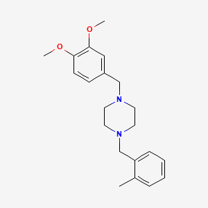 molecular formula C21H28N2O2 B5860908 1-(3,4-dimethoxybenzyl)-4-(2-methylbenzyl)piperazine 