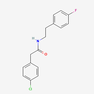 2-(4-chlorophenyl)-N-[2-(4-fluorophenyl)ethyl]acetamide