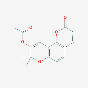 8,8-dimethyl-2-oxo-2H,8H-pyrano[2,3-f]chromen-9-yl acetate