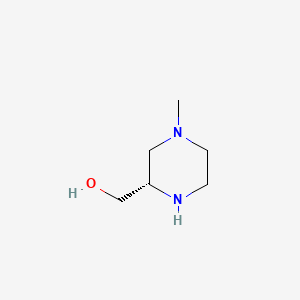 molecular formula C6H14N2O B586095 (S)-(4-甲基哌嗪-2-基)甲醇 CAS No. 155225-18-6