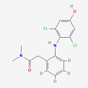 N,N-Dimethyl-2-[2,3,4,5-tetradeuterio-6-(2,6-dichloro-4-hydroxyanilino)phenyl]acetamide