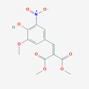 molecular formula C13H13NO8 B5861017 dimethyl (4-hydroxy-3-methoxy-5-nitrobenzylidene)malonate 