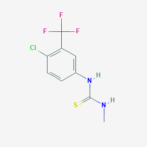 molecular formula C9H8ClF3N2S B5861030 N-[4-chloro-3-(trifluoromethyl)phenyl]-N'-methylthiourea 