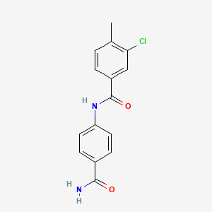 molecular formula C15H13ClN2O2 B5861033 N-[4-(aminocarbonyl)phenyl]-3-chloro-4-methylbenzamide 