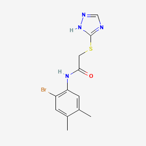 molecular formula C12H13BrN4OS B5861059 N-(2-bromo-4,5-dimethylphenyl)-2-(4H-1,2,4-triazol-3-ylthio)acetamide 