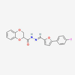 N'-{[5-(4-iodophenyl)-2-furyl]methylene}-2,3-dihydro-1,4-benzodioxine-2-carbohydrazide