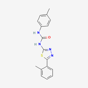 molecular formula C17H16N4OS B5861077 N-(4-methylphenyl)-N'-[5-(2-methylphenyl)-1,3,4-thiadiazol-2-yl]urea 