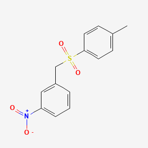 molecular formula C14H13NO4S B5861099 1-{[(4-methylphenyl)sulfonyl]methyl}-3-nitrobenzene 