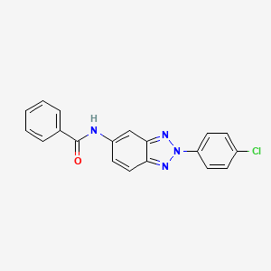 molecular formula C19H13ClN4O B5861101 N-[2-(4-chlorophenyl)-2H-1,2,3-benzotriazol-5-yl]benzamide 