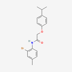 molecular formula C18H20BrNO2 B5861113 N-(2-bromo-4-methylphenyl)-2-(4-isopropylphenoxy)acetamide 