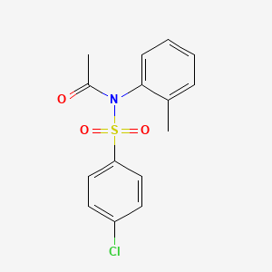 molecular formula C15H14ClNO3S B5861121 N-[(4-chlorophenyl)sulfonyl]-N-(2-methylphenyl)acetamide 
