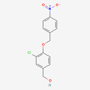 molecular formula C14H12ClNO4 B5861139 {3-chloro-4-[(4-nitrobenzyl)oxy]phenyl}methanol 