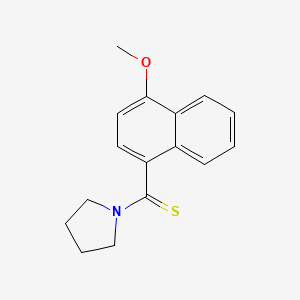 molecular formula C16H17NOS B5861157 1-[(4-methoxy-1-naphthyl)carbonothioyl]pyrrolidine 