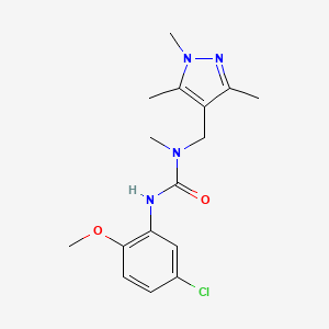 N'-(5-chloro-2-methoxyphenyl)-N-methyl-N-[(1,3,5-trimethyl-1H-pyrazol-4-yl)methyl]urea