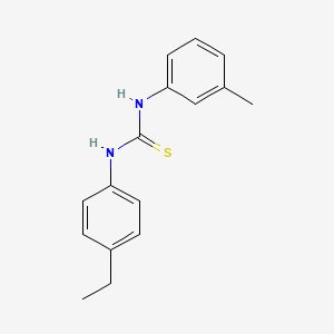 molecular formula C16H18N2S B5861194 N-(4-ethylphenyl)-N'-(3-methylphenyl)thiourea 
