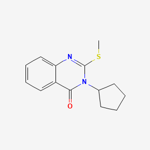 molecular formula C14H16N2OS B5861208 3-cyclopentyl-2-(methylthio)-4(3H)-quinazolinone 