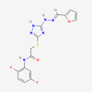 molecular formula C15H12F2N6O2S B5861217 N-(2,5-difluorophenyl)-2-({5-[2-(2-furylmethylene)hydrazino]-4H-1,2,4-triazol-3-yl}thio)acetamide 