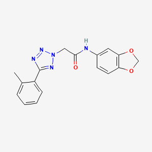 molecular formula C17H15N5O3 B5861226 N-1,3-benzodioxol-5-yl-2-[5-(2-methylphenyl)-2H-tetrazol-2-yl]acetamide 